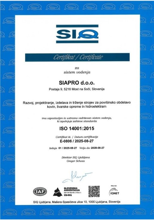 ISO 14001: Naša zaveza okoljski odgovornosti